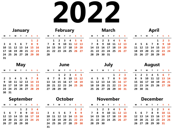 2022 Clean Calendar EU Image | Gallery Yopriceville - High-Quality Free